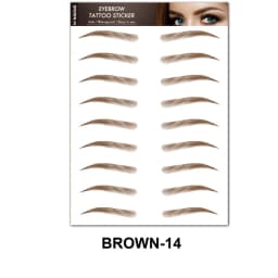 Brown Eyebrows Makeup Tattoo Sticker Water-based Hair-liked Waterproof Long Lasting False Stickers for Brow Grooming Shaping