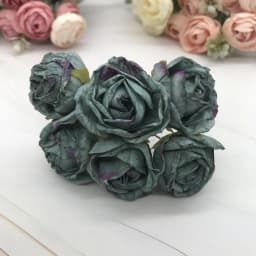 6 Piece of Simulation DIY Garland Forest Headdress European Tea Bud, Hot Edge Retro Rose Silk Flower Bud Decoration Material
