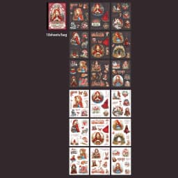 18pcs Fairy Tale Sequel Series Fairy Tale Theme Dual Material Die Cut Sticker Book Handbook Collage DIY Scrapbook Envelope Card