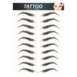 Brown Eyebrows Makeup Tattoo Sticker Water-based Hair-liked Waterproof Long Lasting False Stickers for Brow Grooming Shaping