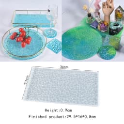 Silicone Mold For Resin Large Rectangle Tea Plate Coaster DIY Epoxy UV Resin Molds For Home Decoration Craft Making Art Supplies