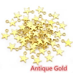 100pcs 11x8mm Metal Zinc Alloy MINI Five-pointed Star Charms Fit Jewelry Pendant Charms Makings DIY Handmade Craft