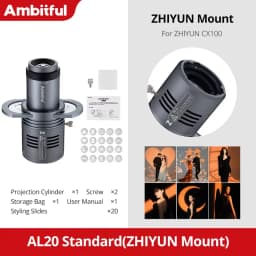 Ambitful AL20 Focalize Conical Snoot Optical Condenser Art Special Shaped Beam with for Mini Bowens Godox Yongnuo Zhiyun Mount