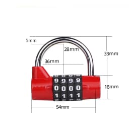4,5 Digit Number Combination Travel Password Lock Combination Padlock Zinc Alloy 4 Colors Coded Lock Security Safely Code New