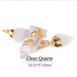 Mini Raw Stone Pendant Natural Labradorite Agat Amethsyts Reiki Raw Mineral Charms For Jewelry Making DIY Earrings Necklace 2PCS