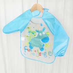 Waterproof EVA Full Sleeve Baby Bibs Children Apron Long Sleeve Feeding Smock Kids Eating Breastplate Infant Scarf Clothing