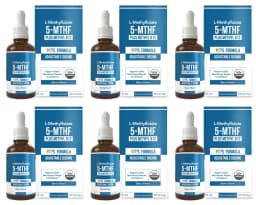 Kids L-Methylfolate 5-MTHF Liquid Drops with Methyl B12 Active Folate Support 1 Fl Oz USDA Organic Vegan Non-GMO