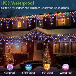2024 New LED Net Mesh Fairy String Light EU/US Plug 8 Modes Curtains Light Garland for Garden Party Wedding Christmas Decoration