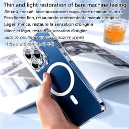 Full Wrap Clear Magnetic Case For Iphone 18 16 15 14 Plus 11 12 13 17 Pro Max Air Magsafe Apple Shockproof Full Cover Protective
