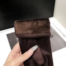 Luxurious High Quality Protein Leather Fleece Lined Women's Gloves Winter Cycling Windproof Keep Warm Elegant Touchscreen Gloves