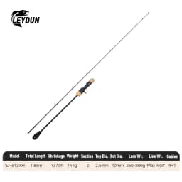 LEYDUN Rang’s SJ Slow Jigging Fishing Rods ML M MH H XH 1.85m Saltwater Boat Casting Rod High Carbon Sea Boat Pole light Rod