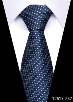 Newest Style 8 cm Necktie Man Blue Golden Striped Wedding Accessories Performance Tie Men Necktie Gravatas Fit Business