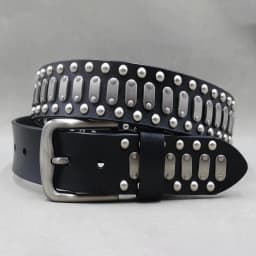 Designer Brand Belt Men Rivet Real Leather Pin Belt Male Black Rock Genuine Leather Cowhide Luxury Punk Belt Jeans
