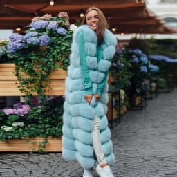 10-section Luxury Faux Fox Fur Winter Vest Jacket Sleeveless Thick Warm Horizontal Striped Long Style Fluffy Fake Fur Overcoat