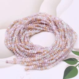 New Mixed AB color 2mm Czech crystal Glass Beads Rondelle Faceted Crystal Beads Needlework Loose Spacer Beads for Jewelry Making