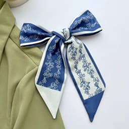 Korean green headband long small silk scarf for Women, Soft Comfort Elastic Headband, Workout Daily Casual Evening Gift Chic