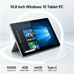 10.8 Inch T10 CWI540 Windows 10 Tablet PC 4GB DDR3-RAM 64GB EMMC ROM N3450 CPU Quad Core 64 Bit 1920 X 1080 Pixel Type-C Slot