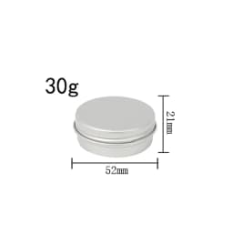10Pcs Empty 5g-60g Round Aluminum Tin Jars W/ Screw Lid for Aromatherapy Creams Balm Nail Candle Cosmetic Container Tea Cans