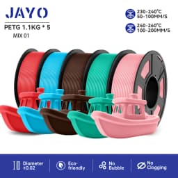 JAYO PETG 3D Printer Filament PETG Jayo Filament No Bubbles No Drawing Smooth Multiple Colors 3D Printer Accessories 1.1kg/Roll
