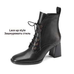 Women Ankle Boots Luxury Genuine Leather High Heels Zipper Black Chelsea Short Boot 2026 Elegant Female Booties Designer Shoe 42