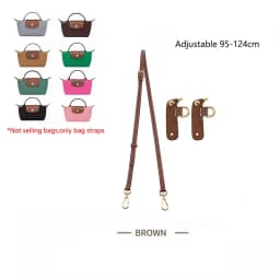 Leather Replacement Crossbody Bag Strap Fit for 2024 New Longchamp mini shoulder strap without punching modification
