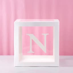1st Birthday Transparent Alphabet Balloon Box Wedding Custom Name Decor One Birthday Party Decorations Kids Baby Shower Boy Girl