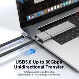 PD240W USB 5.0 Type C to Type C Cable 80Gbps ThunderBolt 5 USB-C Data Cord 16K@60Hz USB C Cable for iPhone 17 Pro Max MacBook