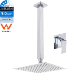 **Sydney Stock** KYLINS Brushed Gold Gun Metal Chrome Black 8-16'' Rain Shower Head Set Ceiling Arm Mixer Taps WELS WATERMARK
