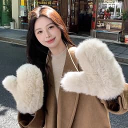 Women's Winter Warm Real Rex Rabbit Fur Gloves Good Elastic Ladies Fur Mittens Girls Outdoor Warm Natural Rex Rabbit Fur Mittens