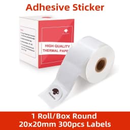 Phomemo Thermal Papel for M110/M200 Printer Home Office Labels Colorful Adhesive Paper Round Square Printable Sticker Paper