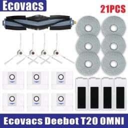 Ecovacs Deebot T20 Omni T20e Accessories Main Side Brush Mop Cloth HEPA Filter Dust Bag Replacement Spare Parts