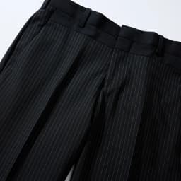 Black Suit Pants with Fine Stripes, Workwear-inspired Men's Casual Trousers, Ankle-Length Pants. 2026-2027