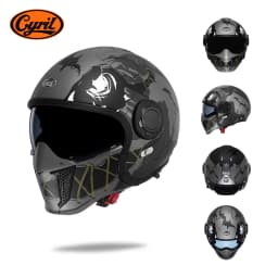 Modular Motorcycle Helmet Double Lens Full Face Motorcycle Helmet Man Woman Retro DOT Open Face Motorcycle Helmets Casco Moto