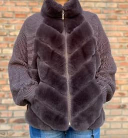 Black Friday Bestseller | Winter Rex Rabbit Fur Sweater Jacket | LAST STOCK • Lock Price | In Stock Select Sizes Only 250811