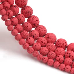 Natural Volcanic Lava Stone Beads Round Loose Spacer Beads for Jewelry Making Beadwork DIY Bracelets Accessories 15'' 4 6 8 10mm
