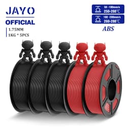 JAYO ABS Filament 5Rolls ABS 3D Filament 1.75mm 1KG 3D Printer Filament For FDM 3D Printers & 3D Pen Highly Resistant Durable