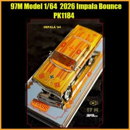 97M Model 1/64 Scale 1964 Impala SS Lowrider Bounce Car Alloy Car Model Classics Adult Souvenir Gift Static Display