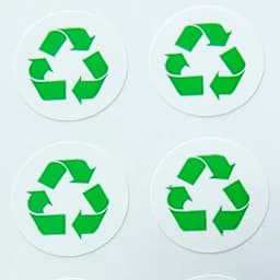 1000pcs Recycle Logo Label Art Paper Sticker for Recyclable Environmental Friendly Products Green Color Round Factory Tag