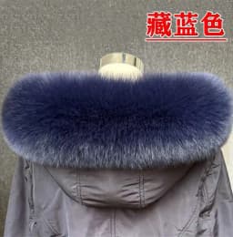 Real Fox Fur Collar Women Universal Hat Strip Down Jacket Fur Collar Winter Warm Fur Scarf Shawl Luxury Neck Warmer Fur Scarf