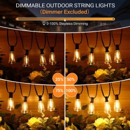 ST38 Festoon 220V LED Globe String Light Fairy LED Outdoor For Birthday Party Garden Decor Garland Lamp Street Patio Backyard