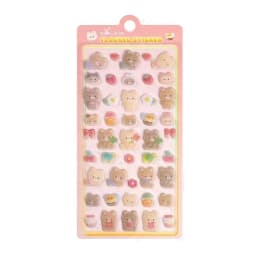 1 pc/6 pcs Cartoon Animals Flocked 3D Relief Stickers Journaling DIY Diary Cute Stationery Sticker Decor School Supplies