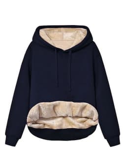 Women's Warm Fleece Lined Hoodie Thick Sherpa Pullover Drawstring Winter Sweatshirt Long Sleeve Multicolor Casual Top