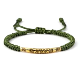 Red Thread Braided Bracelet Golden Silver Color Long Tube Bangle Handmade Adjustable Women Men Fashion Friendship Jewelry Gift