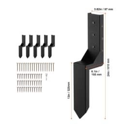 SucceBuy Fence Post Anchor Repair Kit Post Support Stake Anchor Ground Spike for Repair Tilted Broken Wood Fence Post Enveloping