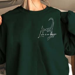 Love Is A Daggers Shirt Loki Retro Shirt Loki and Lady Loki Shirt Autumn Winter Unisex Casual Couple Pullover Sweater