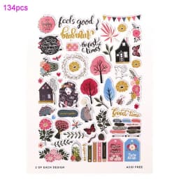 Creative Path Christmas Scrapbooking Die Cuts Cute Flower Decorative Journaling Paper Die Cut Ephemera Embellishments For Crafts