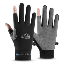 Summer Ice Silk Men Gloves Thin Light Sports Driving Fingerless Outdoors Fishing Women Cycling Run Non-Slip Touchscreen Gloves