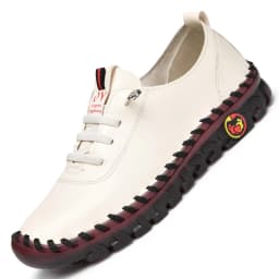 New Unique Oxford Shoes 43 44 Women's Split Leather Loafers Woman Orthopedic Moccasins Mother Designer Laced Daily Walking Flats