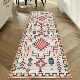 VIKAMA Washable Hallway Runner Rug for Home Decor Vintage Long Kitchen Carpets with Non Slip Backing Rug for Living Room Bedroom