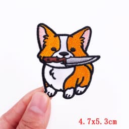 Hot New Animal Cat Embroidered Patches Iron On Patches For Clothing Thermoadhesive Patches Cartoon/Frog Dinosaur Duck Patch DIY